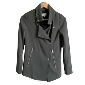 Aritzia Wilfred Mayet Blazer Jacket Moto Classy Minimalist Gray Women's XXXS